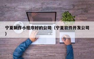 兰州宁夏制作小程序好的公司（宁夏软件开发公司）